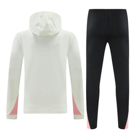 Mens PSG Hoodie Sweatshirt + Pants Training Suit Cream 2024/25