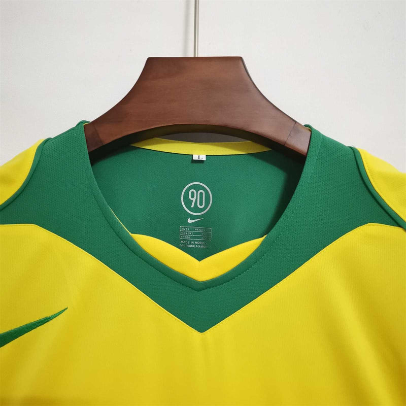 Brazil Retro Home 2004 Jersey