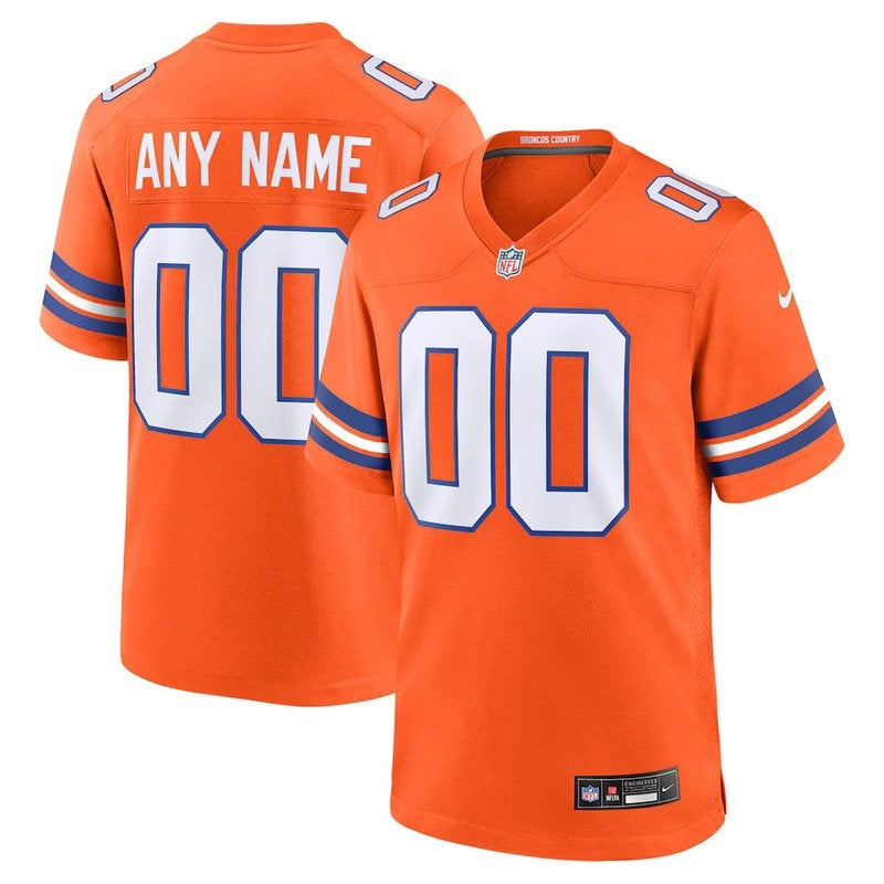 Denver Broncos - Mile High Collection - 1977 Throwback Custom NFL Game Jersey - Orange