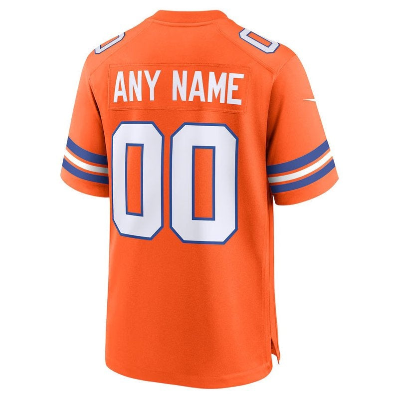 Denver Broncos - Mile High Collection - 1977 Throwback Custom NFL Game Jersey - Orange