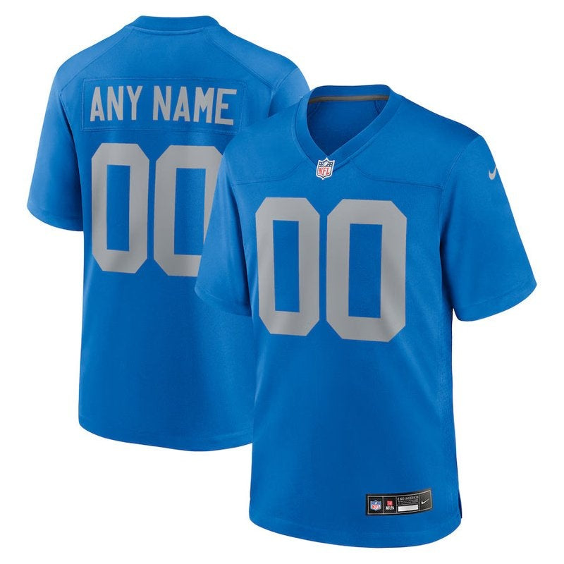 Detroit Lions - Alternate Custom NFL Game Jersey - Blue