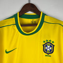 Brazil Retro Home 1998 Long Sleeve Jersey