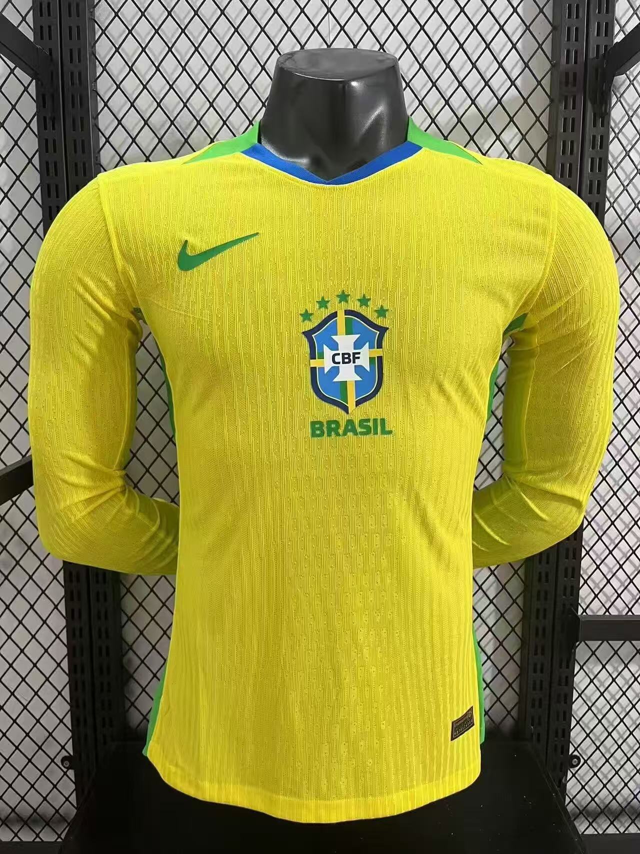 Brazil 2025/26 Home Long Sleeve - Authentic Player [Slim Fit]