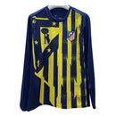 Mens Atletico Madrid Short Training Blue Jersey Long Sleeve 2025/26