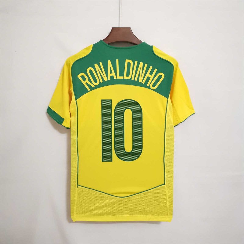 Brazil Retro Home 2004 Jersey