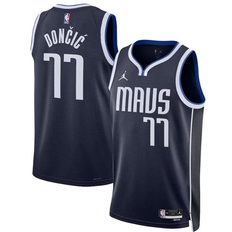 Luka Dončić - Dallas Mavericks Unisex 2023 Statement Edition NBA Jersey - Navy