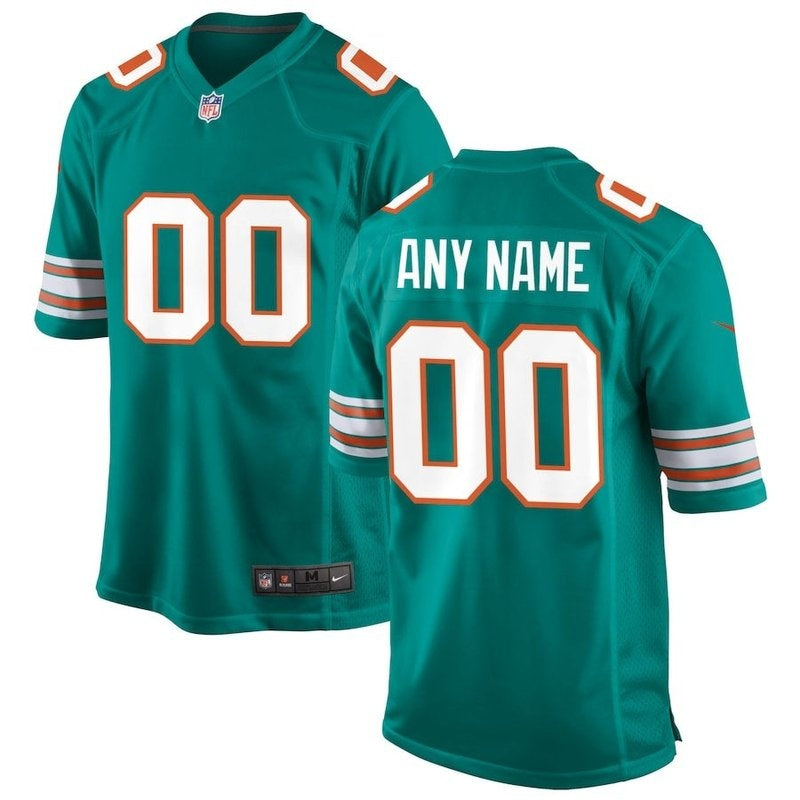 Miami Dolphins - Aqua Alternate Custom NFL Game Jersey