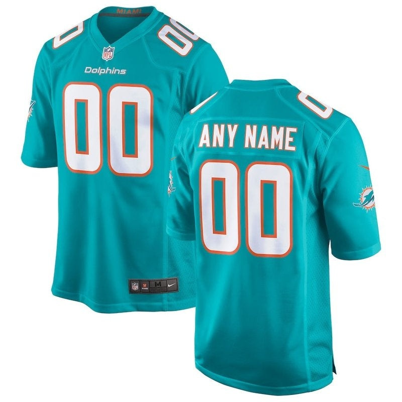 Miami Dolphins - Aqua Custom NFL Game Jersey