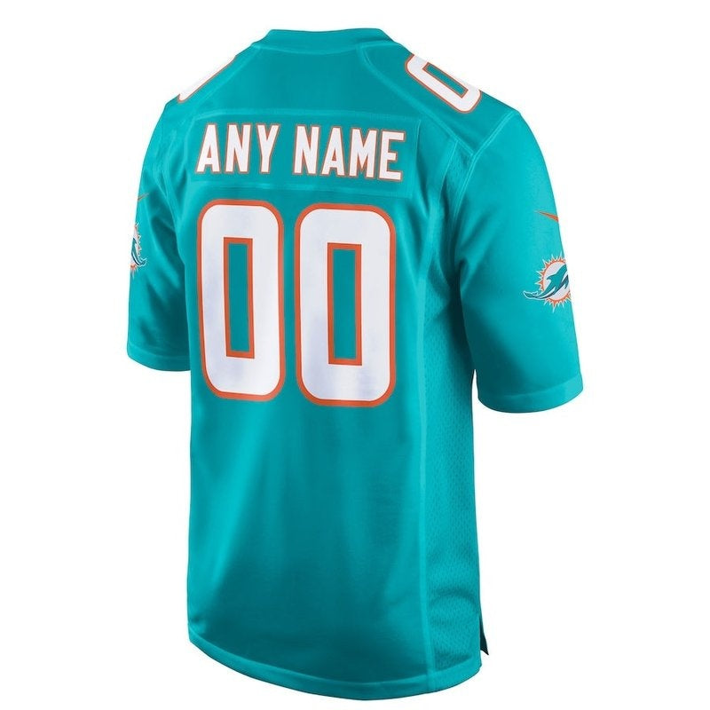 Miami Dolphins - Aqua Custom NFL Game Jersey