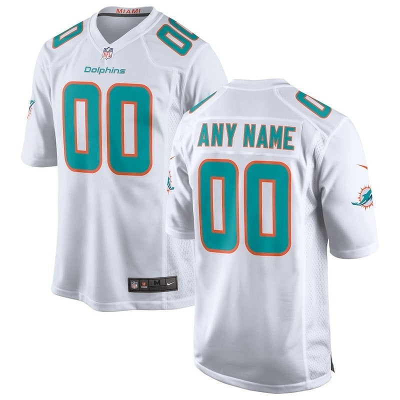 Miami Dolphins - Custom NFL Game Jersey - White