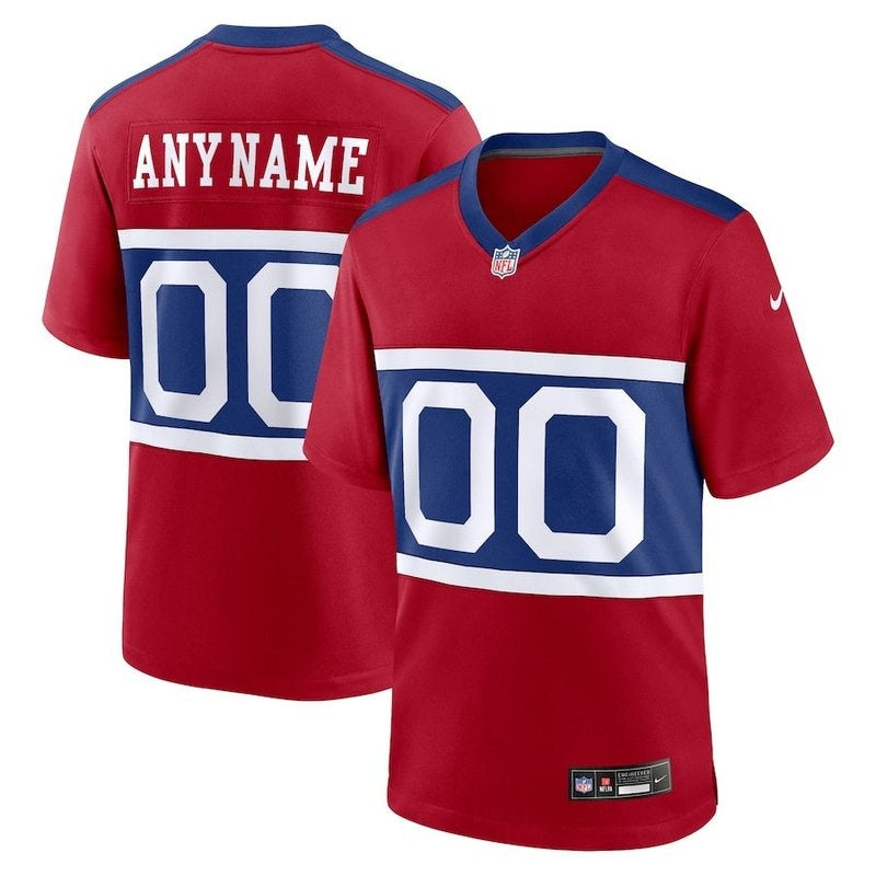 New York Giants - Century Alternate Custom NFL Game Jersey - Red