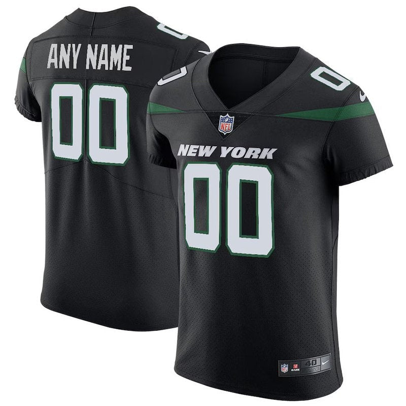 New York Jets - Stealth Custom NFL Jersey - Black