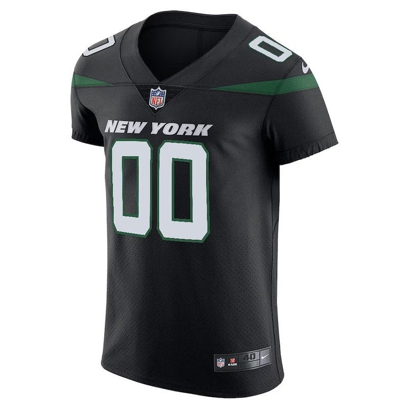 New York Jets - Stealth Custom NFL Jersey - Black