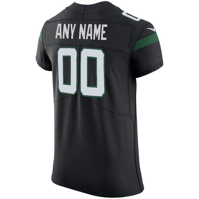 New York Jets - Stealth Custom NFL Jersey - Black