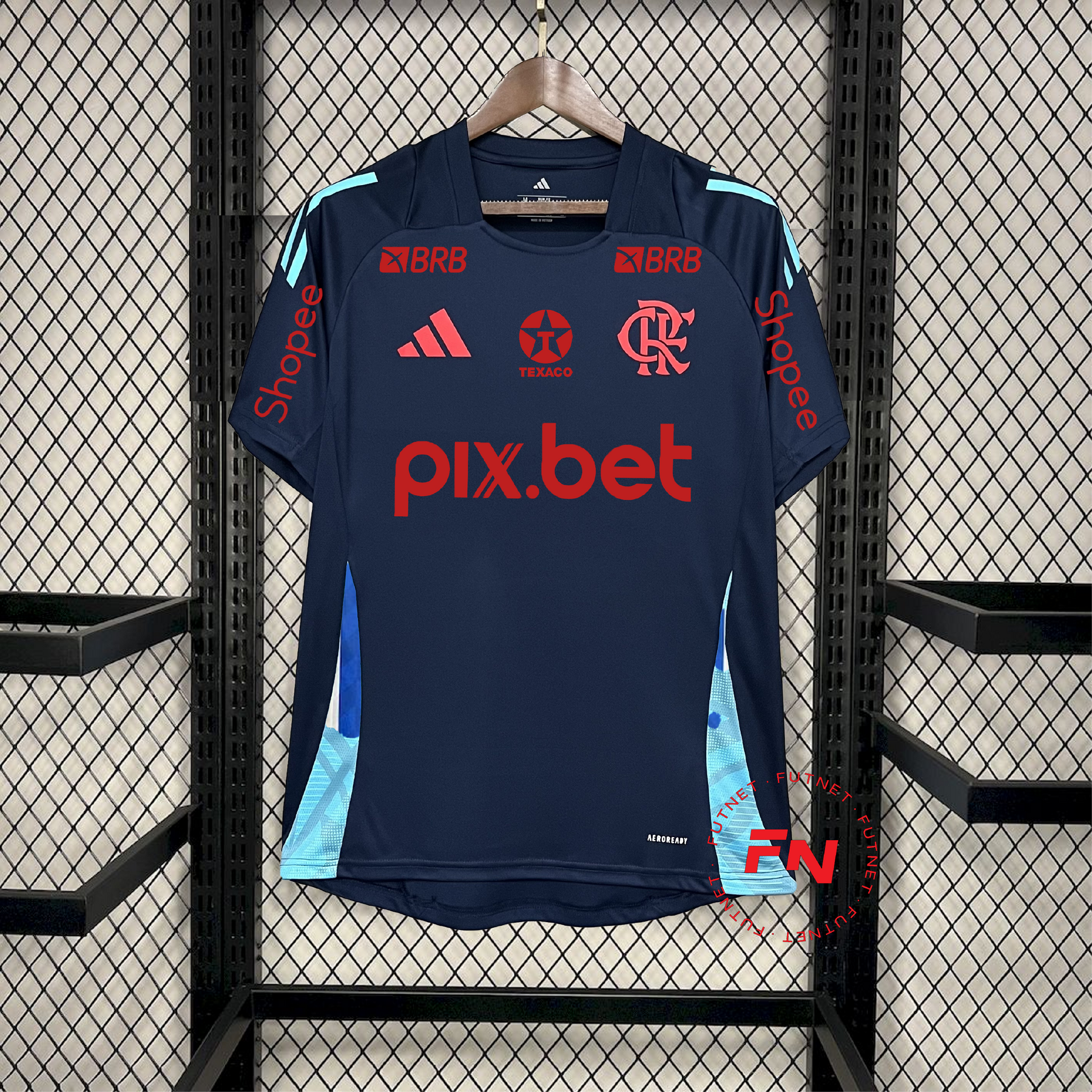 Flamengo 2025/26 Training Dark Blue Full Sponsor