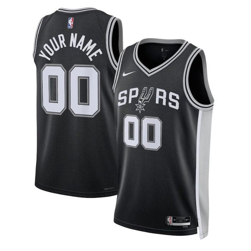 San Antonio Spurs Unisex 2023 NBA Jersey Black - Icon Edition