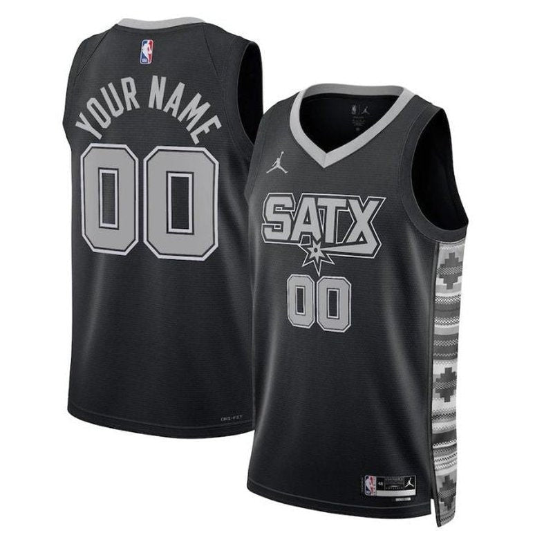 San Antonio Spurs Unisex 2023 NBA Jersey - Statement Edition - Black