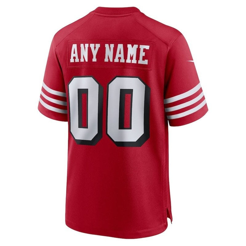 San Francisco 49ers - Scarlet Alternate Custom NFL Game Jersey