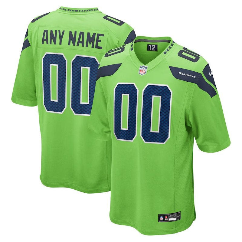 Seattle Seahawks - Alternate Custom NFL Game Jersey - Neon Green