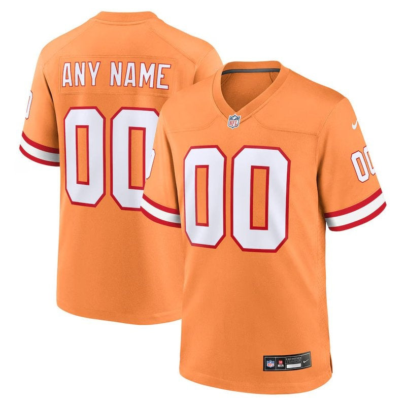 Tampa Bay Buccaneers - Custom Throwback NFL Game Jersey - Orange