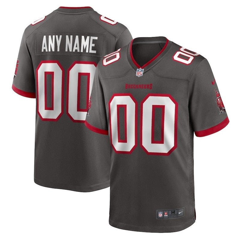 Tampa Bay Buccaneers - Pewter Alternate Custom NFL Game Jersey