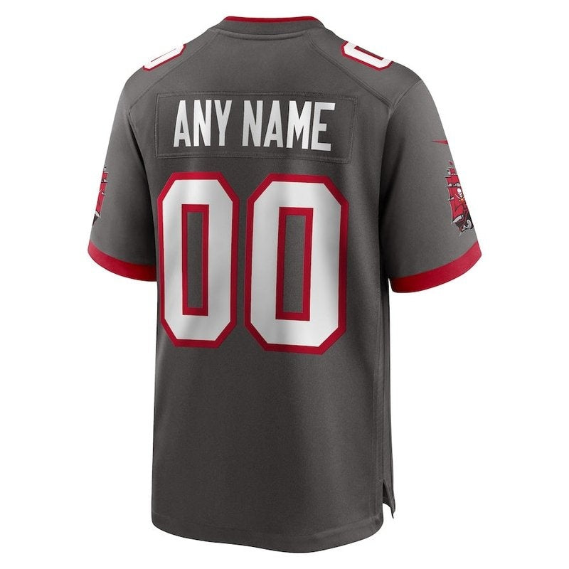 Tampa Bay Buccaneers - Pewter Alternate Custom NFL Game Jersey