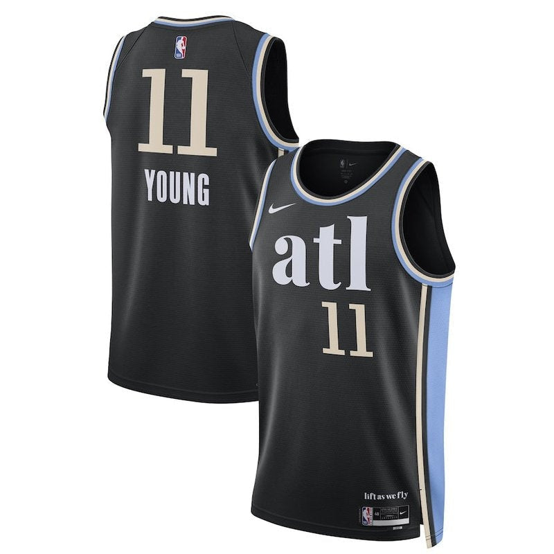 Trae Young Atlanta Hawks Unisex 23/24 NBA Jersey - Black - City Edition