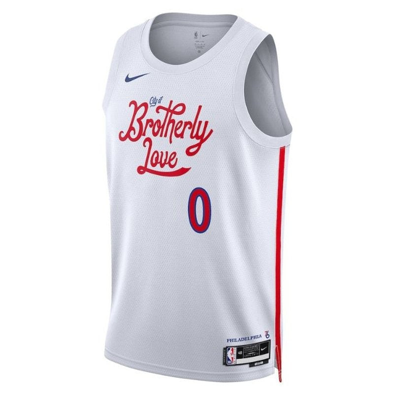 Tyrese Maxey Philadelphia 76ers Unisex 2023 NBA Jersey - City Edition - White