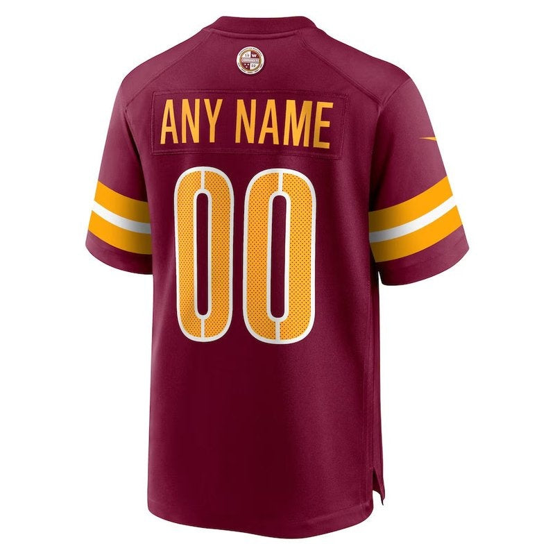 Washington Commanders - Burgundy Custom NFL Game Jersey